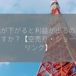 株価が下がると利益が出るのはなぜですか？【空売り・ショートセリング】